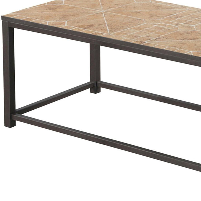 Metal Coffee Table - Brown