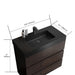 Giga Alice bathroom vanity with large storage, freestanding design, modern style, one-piece sink basin without drain or faucet.