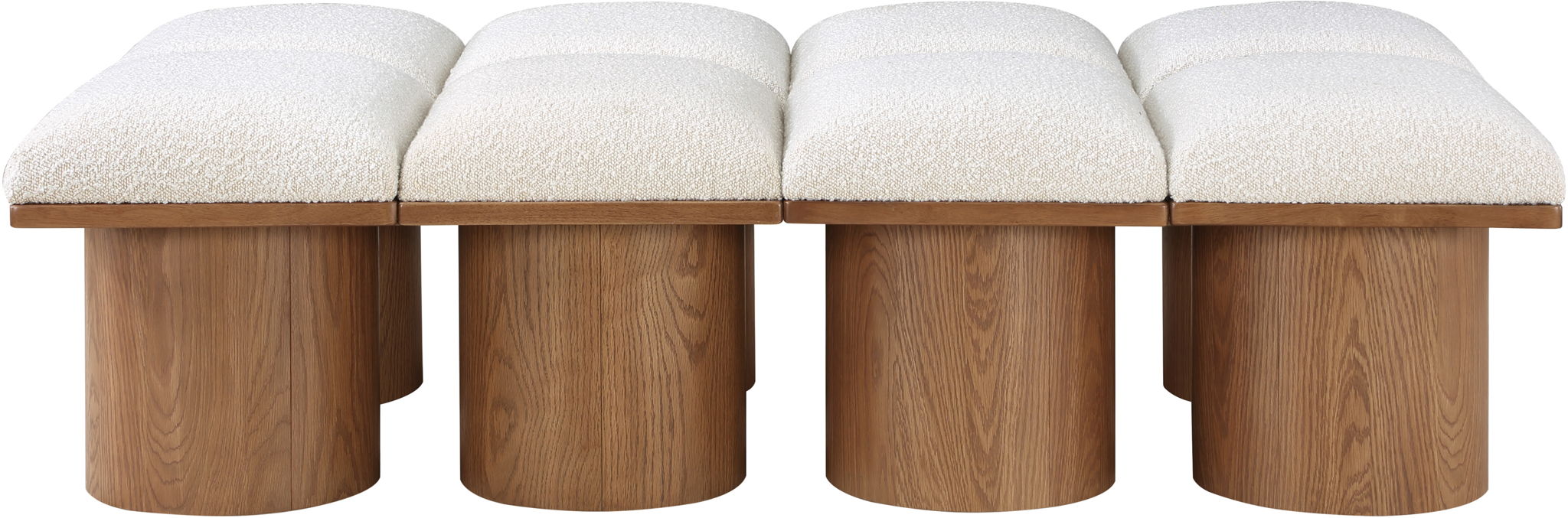 Pavilion - 8 Piece Modular Bench With Brown Base