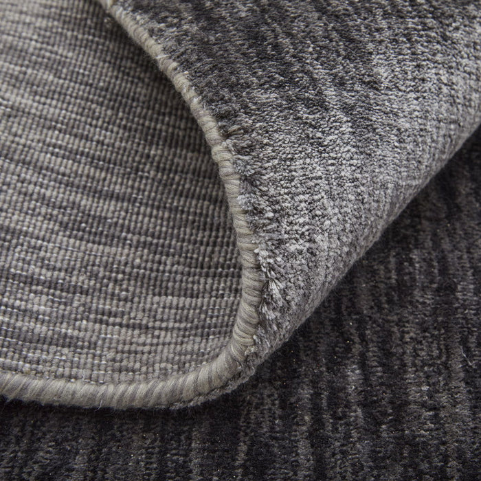 6' x 9' Hand Woven Area Rug - Gray Chevron
