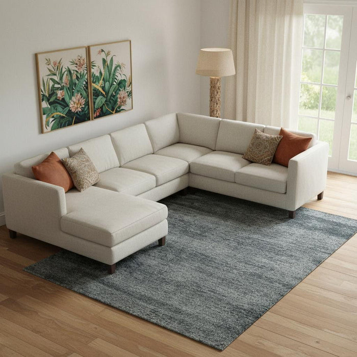 9' X 12' Abstract Area Rug (722181) - Blue / Ivory