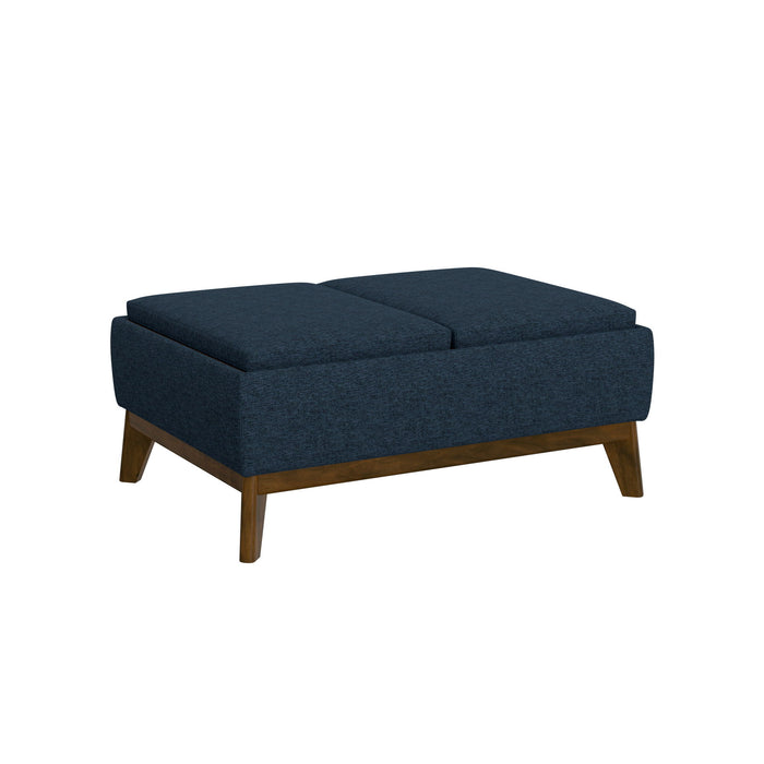 Reversible Tray Ottoman - Blue