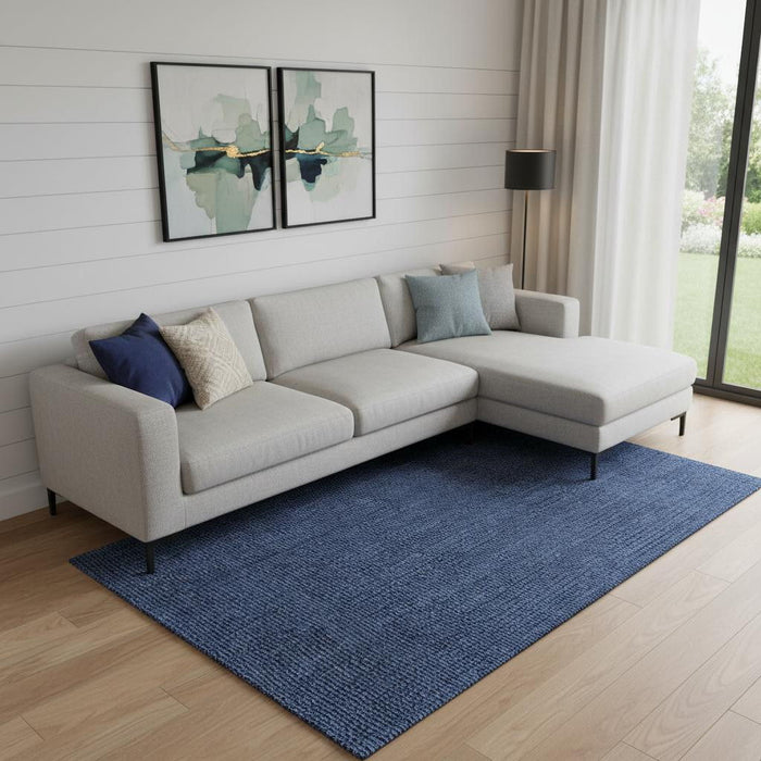 9' X 12' Jute Handmade Area Rug (684885) - Navy Blue