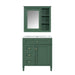 Giga bathroom vanity with medicine cabinet, modern storage, soft-closing doors, and four drawers in a sleek design.