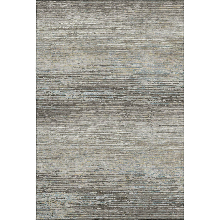 10' X 14' Striped Washable Area Rug With UV Protection (692649) - Taupe / Gray / Silver