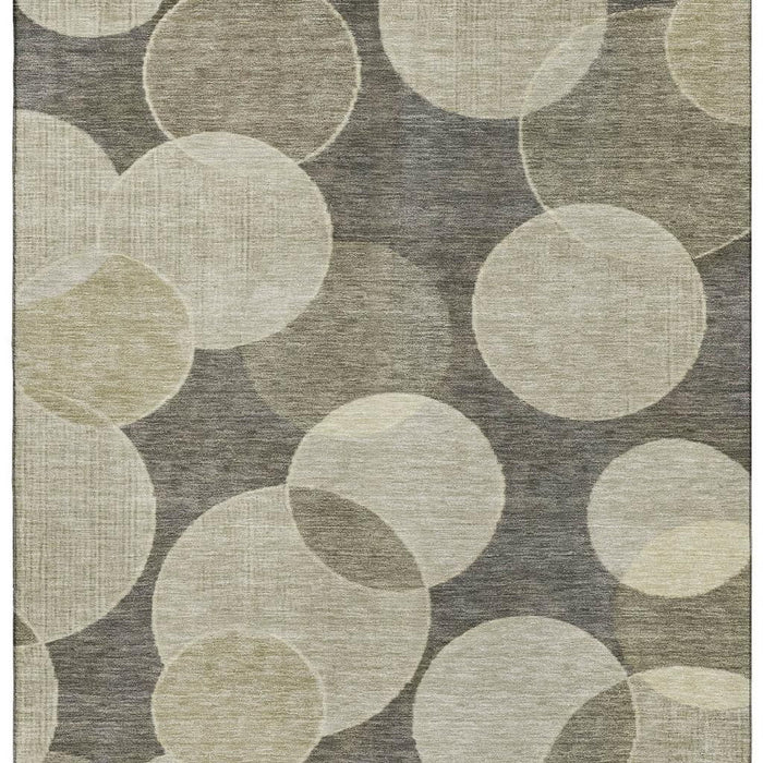 10' X 14' Geometric Washable Area Rug With UV Protection (700187) - Taupe / Beige