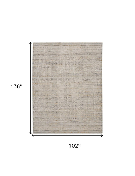 9' X 11' Abstract Area Rug (554756) - Beige