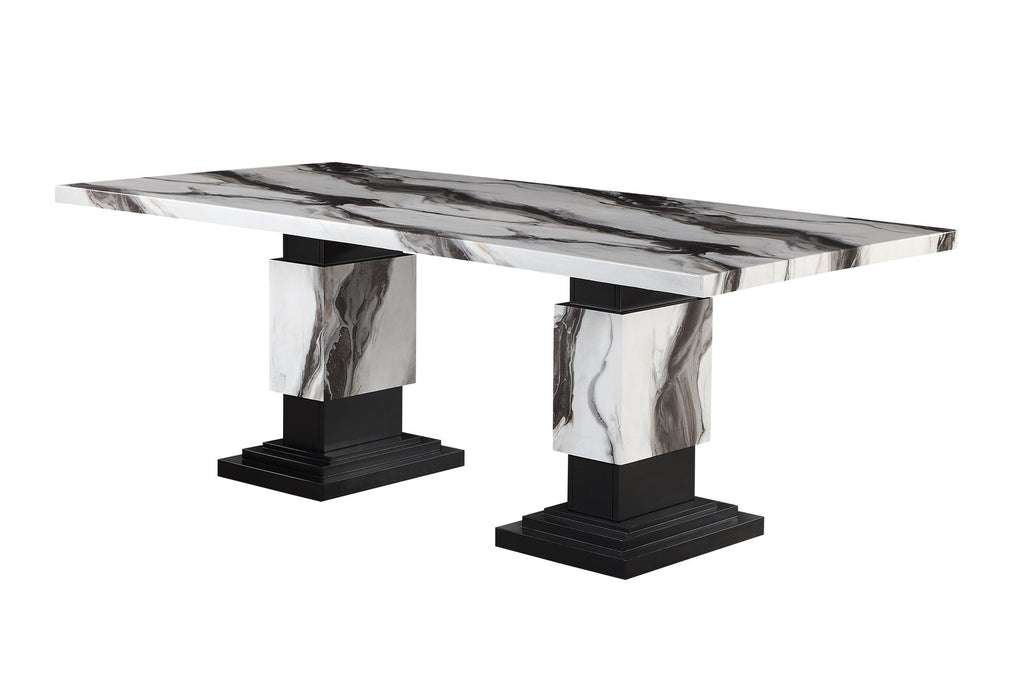 D12DT - Dining Table - White / Black