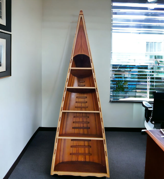 Four Tier Boat Bookcase - Natural