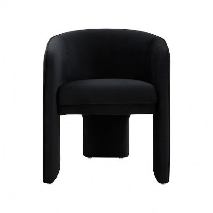 Velvet Barrel Chair - Black