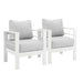 Giga modern all-weather patio armchairs with thick cushions, set of two, featuring weather-resistant fabric and stylish design