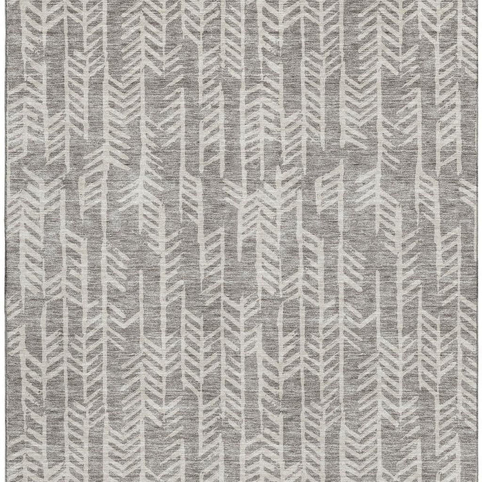 10' X 14' Tribal Washable Area Rug With UV Protection (672086) - Taupe / Beige