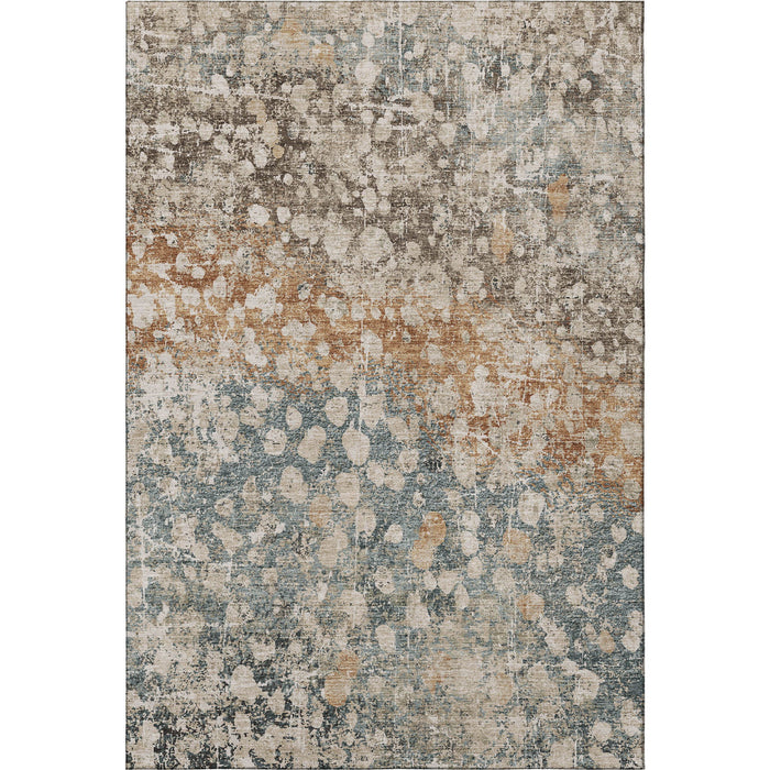 10' X 14' Abstract Washable Area Rug With UV Protection (718346) - Light Taupe / Brown