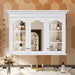 Giga white wall-mounted medicine cabinet with mirror door and adjustable shelves, ideal for bathroom storage.