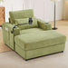 Modern Giga stationary armchair and ottoman with storage, USB ports, cup holders, phone holder, and side pockets in stylish lounge design.