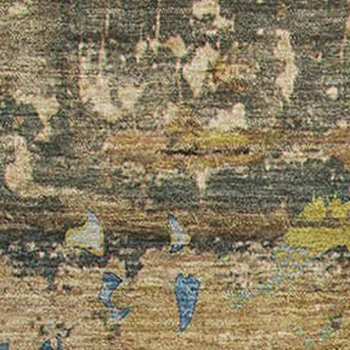 9' X 12' Abstract Washable Area Rug With UV Protection (648873) - Taupe / Green / Blue