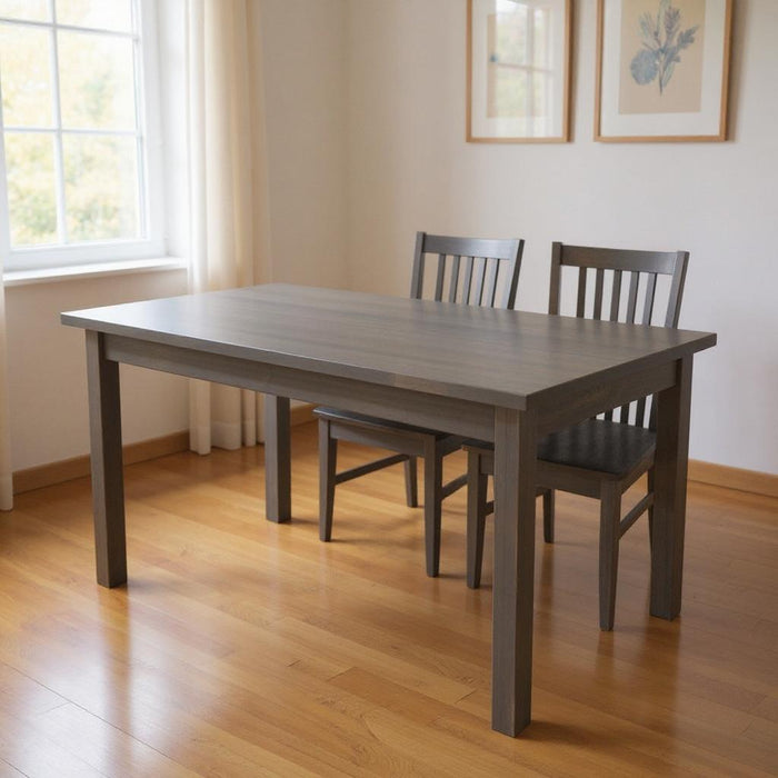 60" Solid Wood Dining Table - Gray