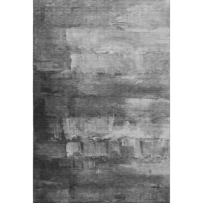 10' X 14' Abstract Washable Area Rug With UV Protection (693912) - Gray / Silver / Charcoal