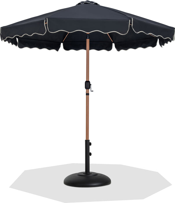 Amalfi Fabric with Piping / Aluminum Patio Umbrella with Base Sets