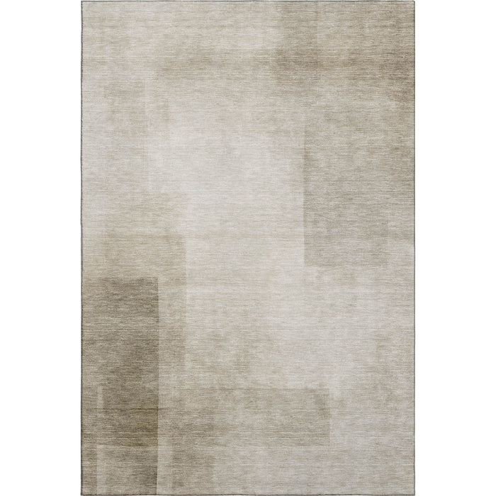 10' X 14' Geometric Washable Area Rug With UV Protection (692493) - Khaki / Ivory