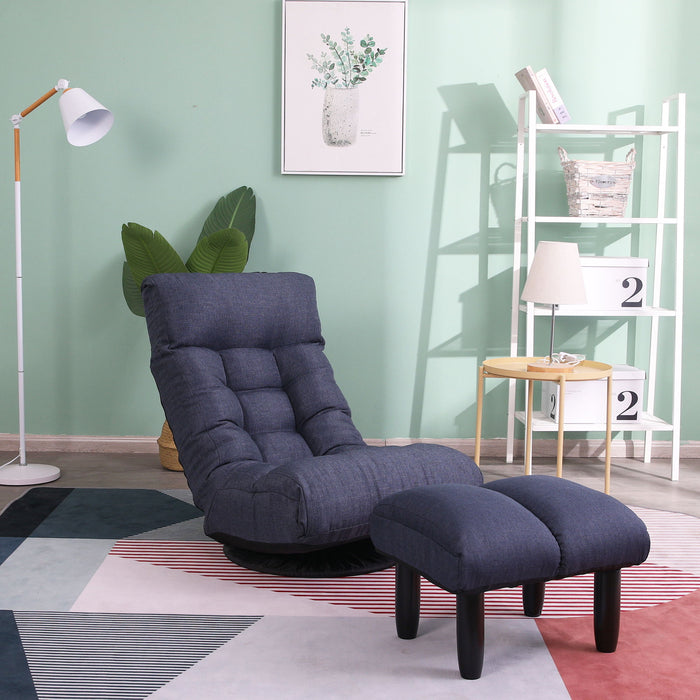 Giga adjustable Japanese reclining floor chair sofa with metal frame, featuring a cushioned seat and backrest for living room comfort.