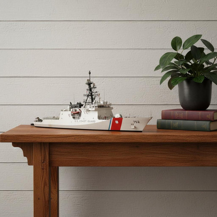 Hand Painted Model Boat (624482) - White