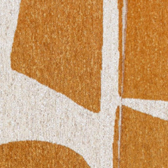 7' X 9' Geometric Washable Area Rug (551994) - Yellow / White