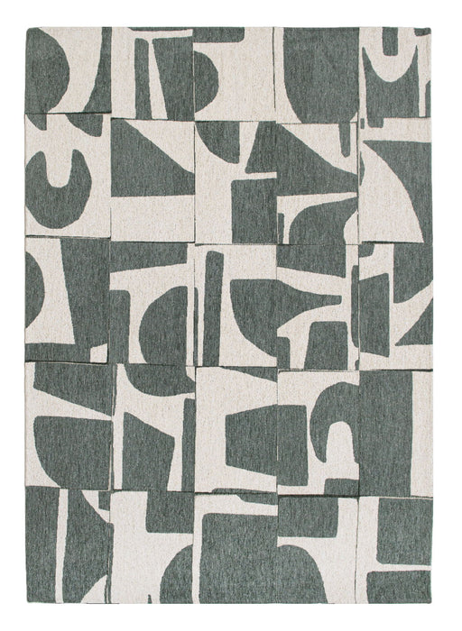 3' X 5' Geometric Washable Area Rug (551963) - Gray / Green