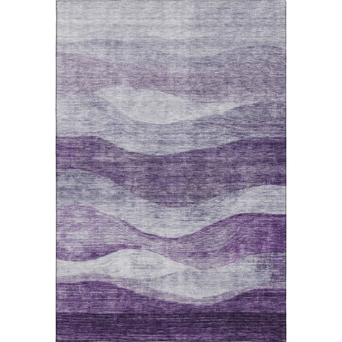 10' X 14' Abstract Washable Area Rug With UV Protection (686336) - Lavender / Lilac