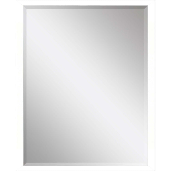 50" Solid Wood Framed Accent Mirror - White