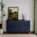 Modern Giga lacquered 4-door sideboard cabinet with sleek storage, ideal for living rooms, entryways, kitchens, and dining areas.