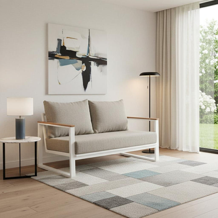 56" Polypropylene Sofa - White