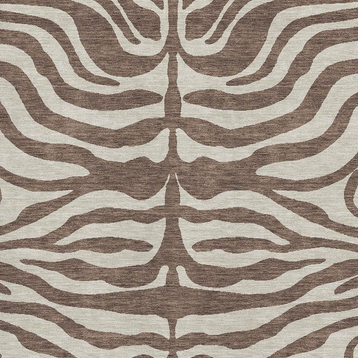 10' X 14' Animal Print Washable Area Rug With UV Protection (681749) - Brown / Beige