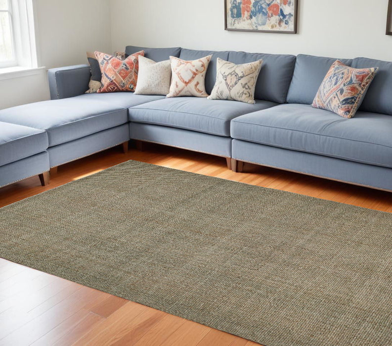 10' x 14' Hand Woven Area Rug - Green