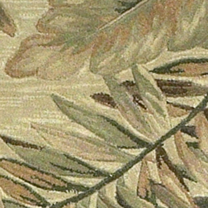 8' x 10' Hand Tufted Tropical Leaves Indoor Area Rug - Ivory