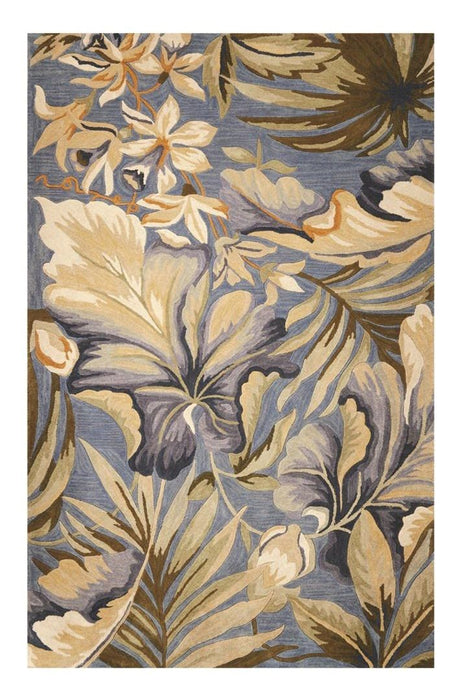 93" x 114" Wool Rug - Blue