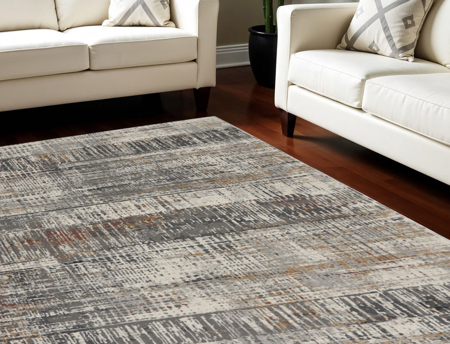 8' X 10' en Abstract Area Rug - Ivory