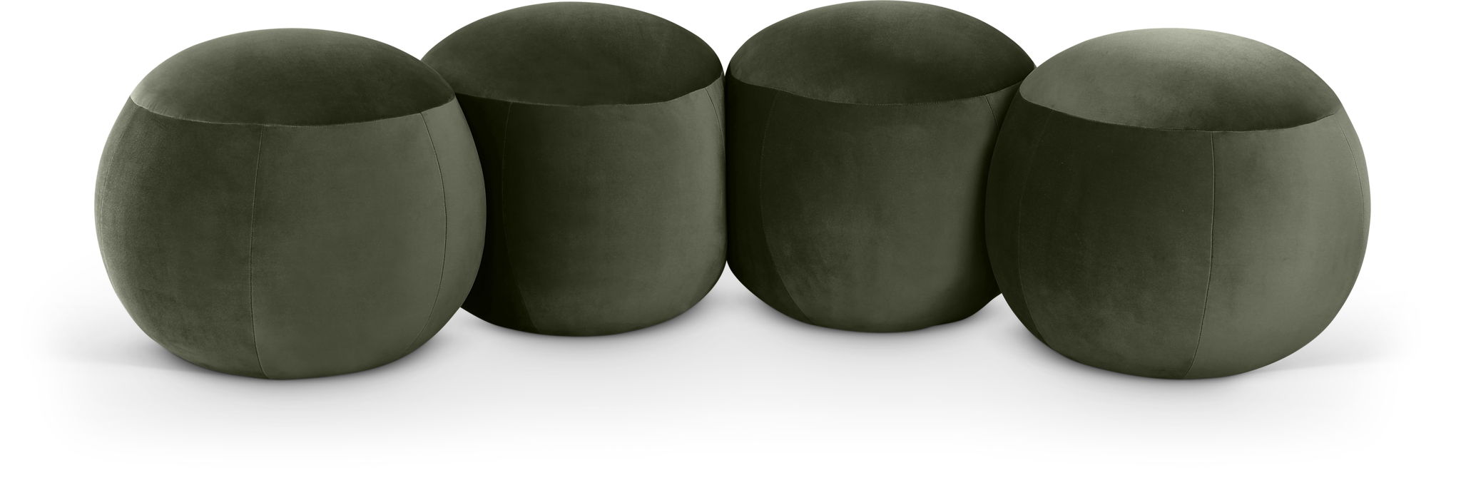 Meridian Furniture Apollo velvet upholstered bench with sleek wooden legs and plush cushioning for modern home decor.