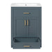 Giga modern bathroom vanity with integrated ceramic sink, two-door cabinet, and tip-out drawer in a sleek design