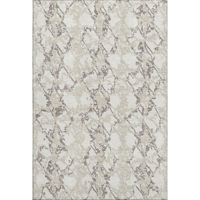 10' X 14' Abstract Washable Area Rug With UV Protection (676662) - Ivory / Taupe / Beige