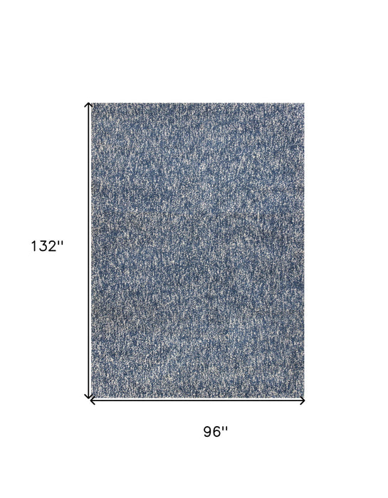8' x 11' Heather Shag Area Rug - Indigo And Ivory