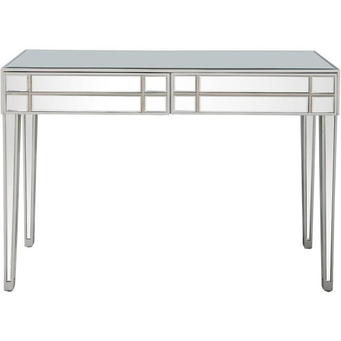 Mirrored Glass Console Table - Silver