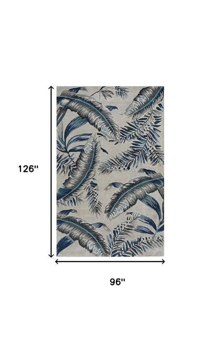 8' x 11' Wool Hand Tufted Area Rug - Blue And Gray