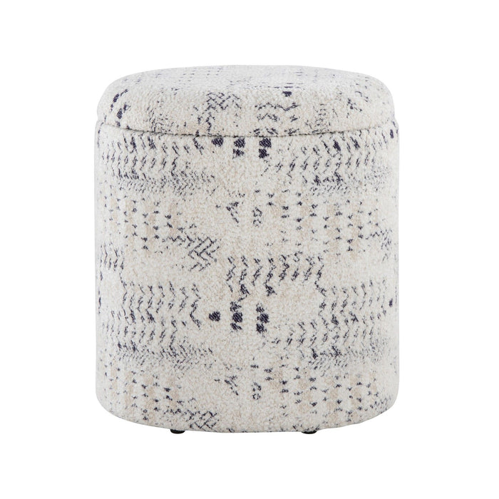Tahoe - Aztec Ottoman - Ivory Cotton