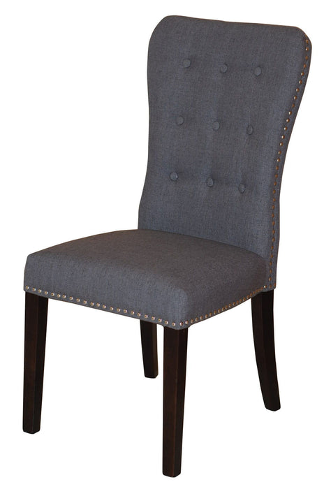 Fabric Wood Dining Side Chairs (Set of 2) - Gray