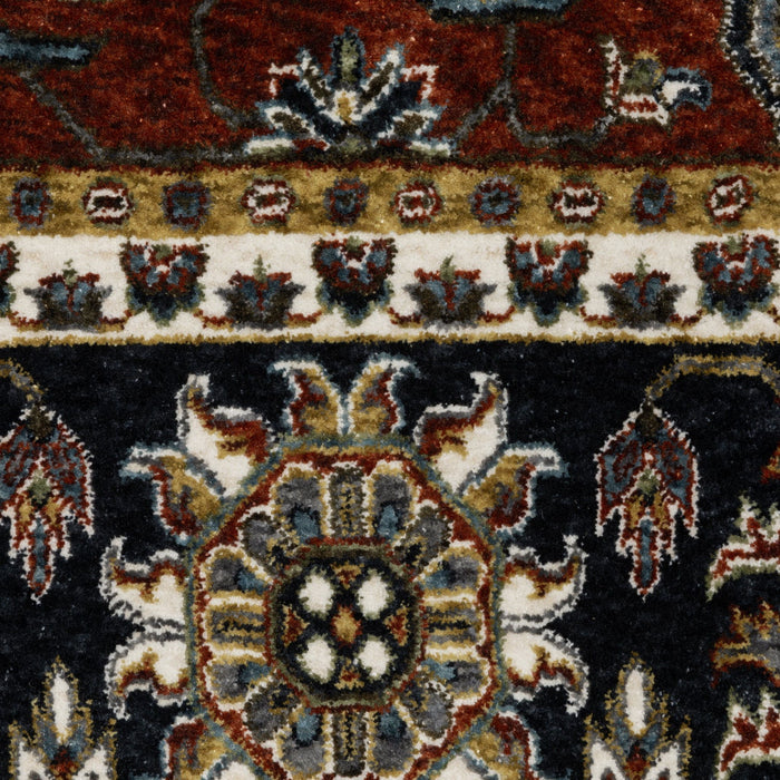 5' X 8' Oriental Area Rug With Fringe - Red