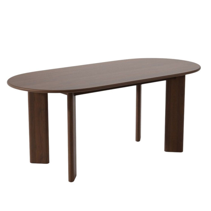 Oval Solid Wood Bar Table - Brown