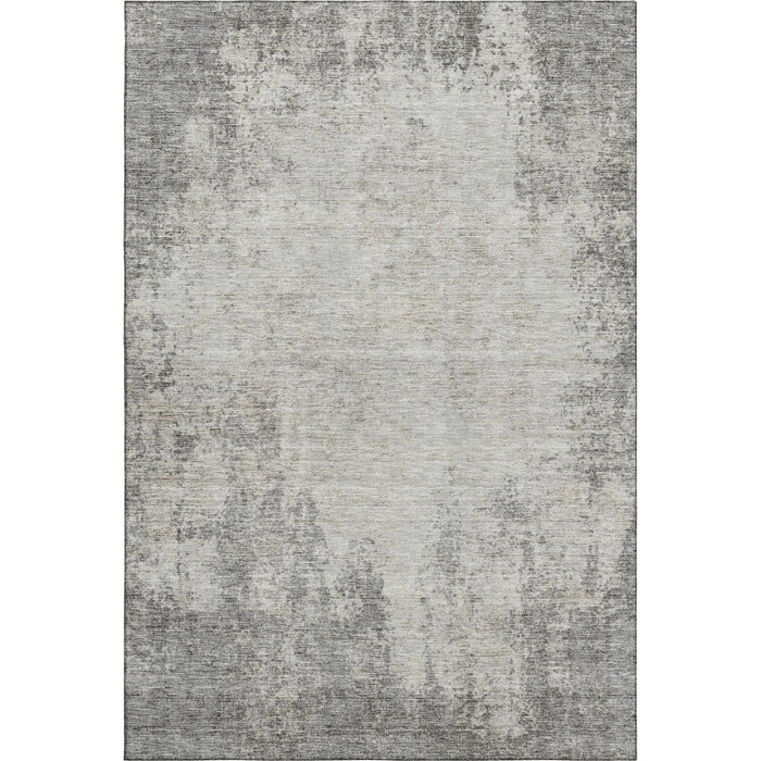 10' X 14' Abstract Washable Area Rug With UV Protection (674850) - Gray / Ivory