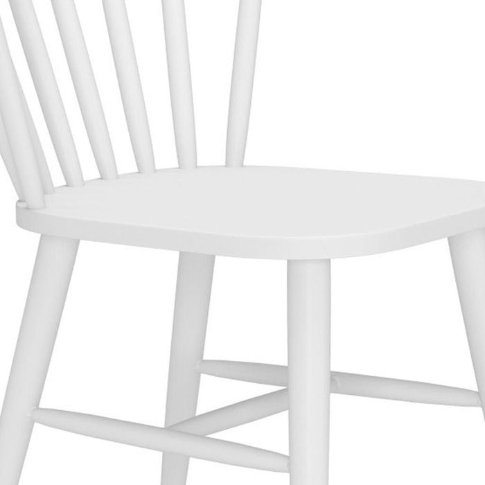 Aluminum Slat Back Dining Side Chair - White