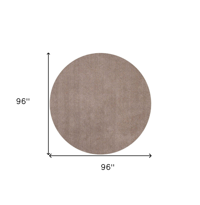 8' Round Indoor Shag Rug - Beige